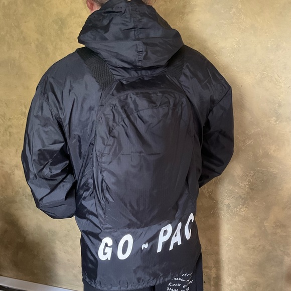 Vintage GO-PAC Convertible Backpack Nylon Jacket - Picture 9 of 15